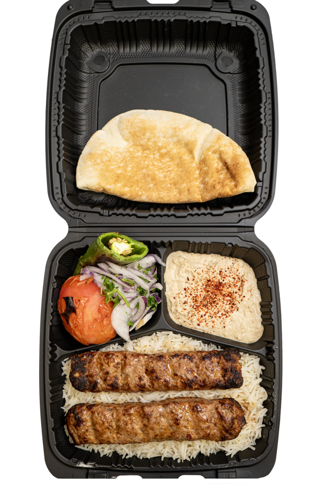Beef Lule Kabob Plate.