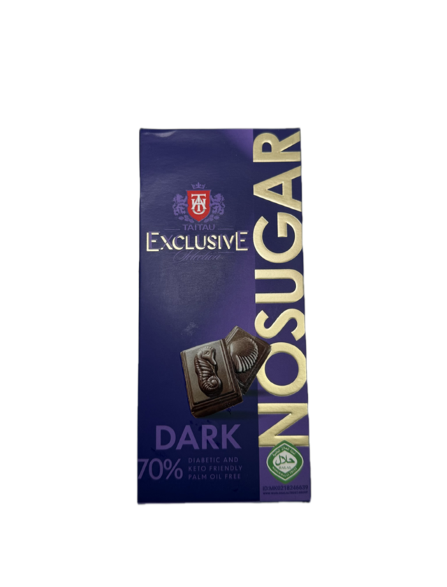 DARK CHOCOLATE BAR 70% NO SUGAR 100g.