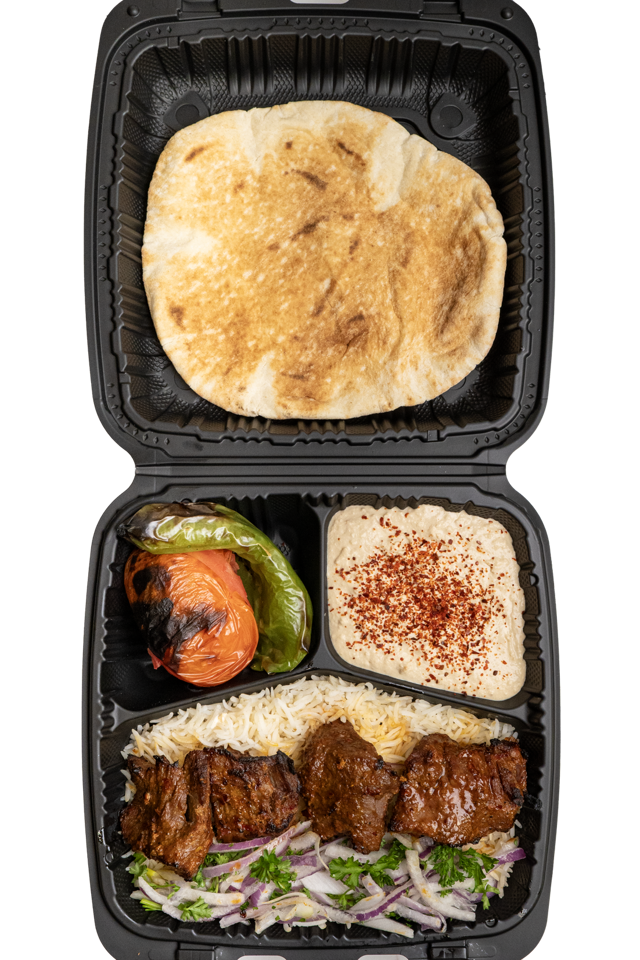 Beef Kabob Plate.